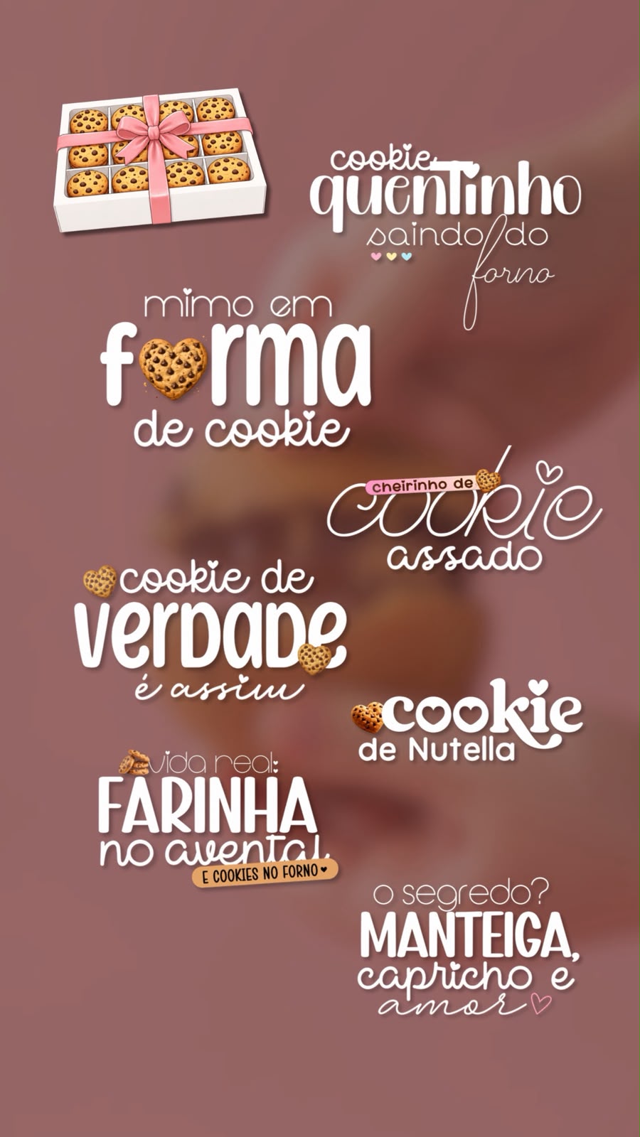 Story de confeitaria montado com figurinhas do Doce Stories