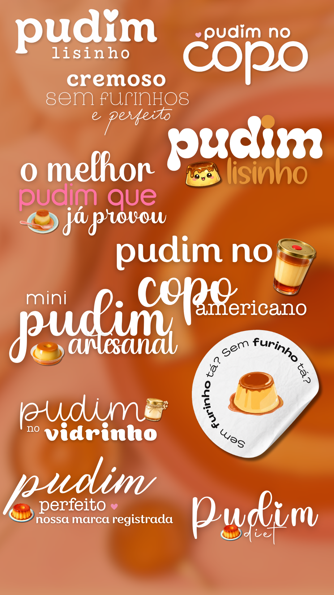 Story de confeitaria montado com figurinhas do Doce Stories