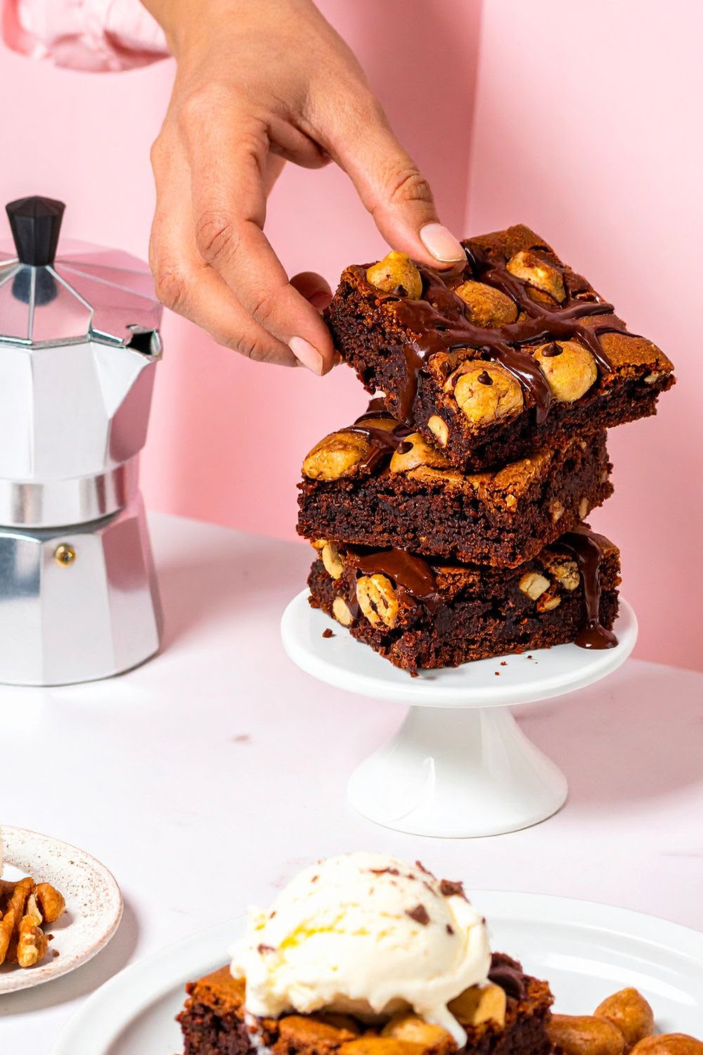 Brownie recheado sem figurinhas do Doce Stories