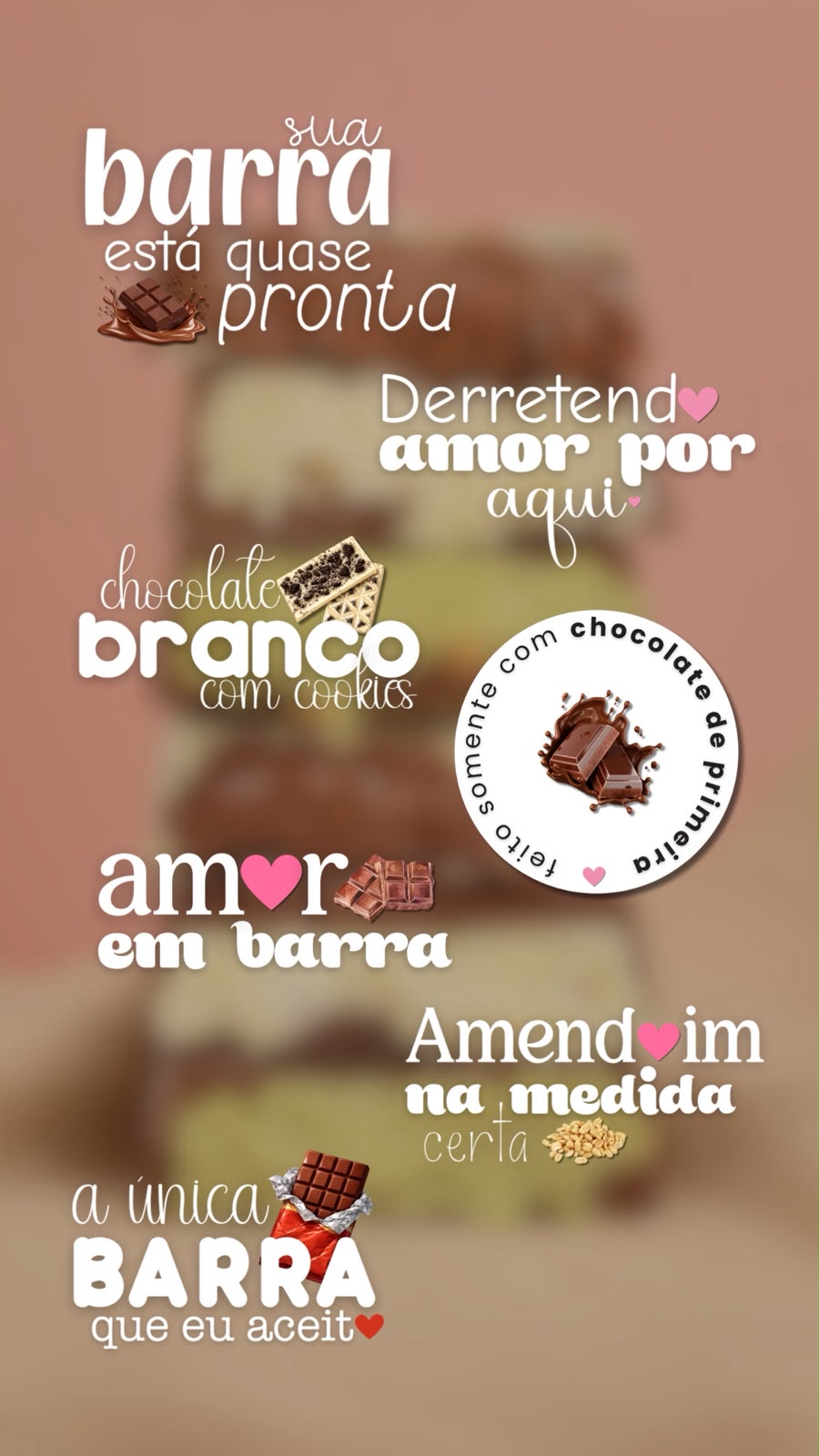 Story de confeitaria montado com figurinhas do Doce Stories